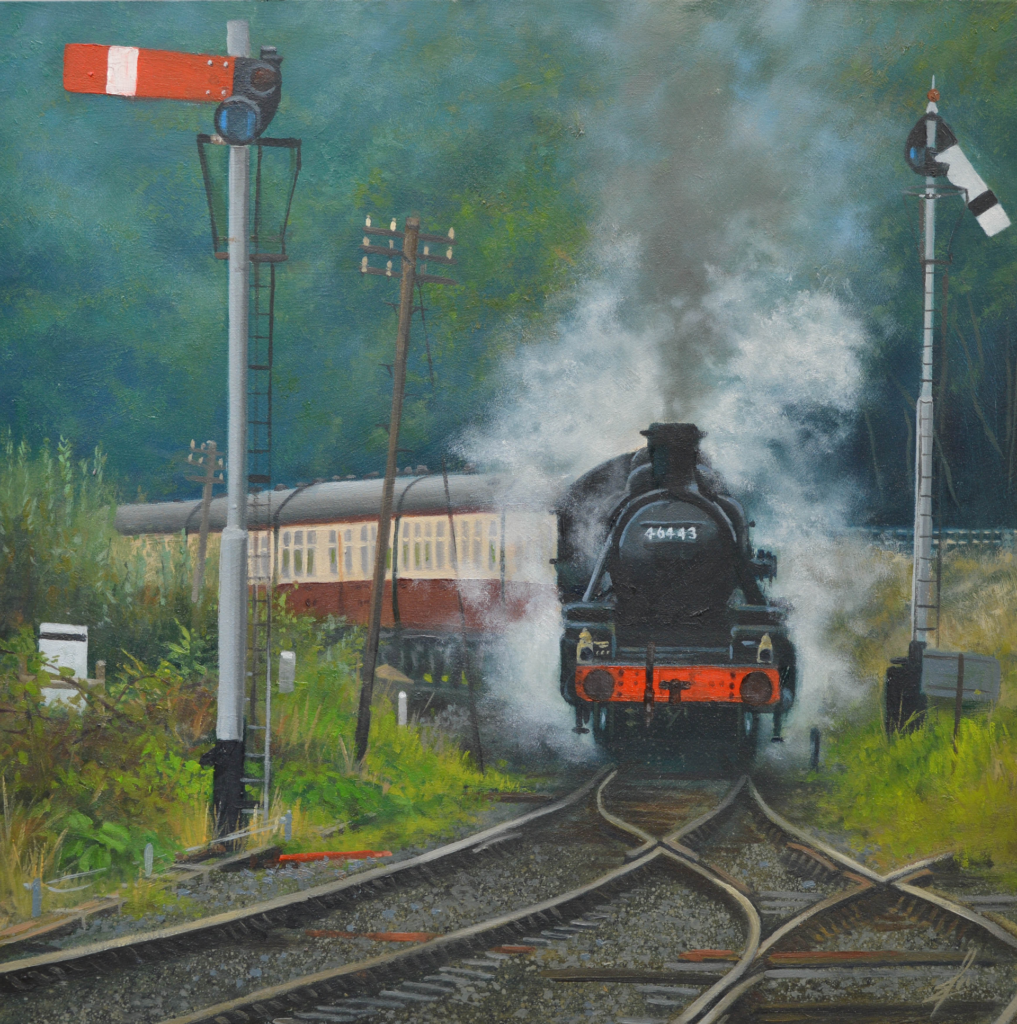 An oil painting by artist Ja Edwards of the Severn Valley Railway