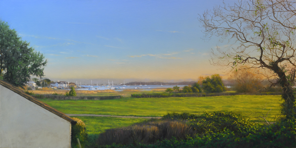 An oil painting by artist Ja Edwards of Muddyford